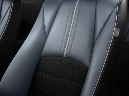 Blue Grey Leather